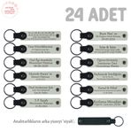 MiaWiki Hatıra Anahtarlık Set Kırk Uçurma Kutlaması, 24'lü Set, MH-KAN8549X24, Beyaz & Siyah, üniseks-bebek