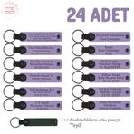 MiaWiki Hatıra Anahtarlık Set Kırk Uçurma Kutlaması, 24'lü Set, MH-KAN8575X24, Mor Menekşe & Yeşil, üniseks-bebek