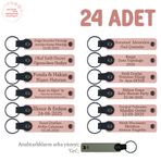 MiaWiki Hatıra Anahtarlık Set Pudra Gri Kırk Uçurma, 24'lü Set, MH-KAN8583X24, Pudra & Gri, üniseks-bebek