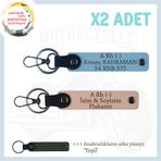MiaWiki Hediye 2'li Anahtarlık Bataryalı Arabalara Özel, Standart, MH-KAN-MT-7230x2, Yavruağzı-Koyu Kahve-yeşil, üniseks-yetişkin