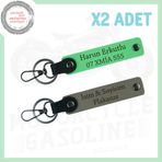 MiaWiki Hız Tutkunu İçin Kişiye Özel Plakalı Anahtarlık, Standart, MH-KAN-MT-4056x2, Kül Gri-Fıstık Yeşil, üniseks-yetişkin