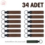 MiaWiki Hoş Geldin Bebek Mesajlı Anahtarlık 34'lü Set, 34'lü Set, MH-KAN8516X34, Kahverengi & Yeşil, üniseks-bebek