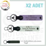 MiaWiki İsim Plaka A Rh (-) Kan Grubu Anahtarlık, Standart, MH-KAN-MT-6844x2, Mor Menekşe-Beyaz-yeşil, üniseks-yetişkin