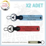 MiaWiki İsim Plaka Kan Grubu Kişiye Özel Anahtarlık Set, Standart, MH-KAN-MT-9944x2, Nar Çiçeği-Gök Mavi-sütlü kahve, üniseks-yetişkin