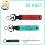 MiaWiki İsim Plaka Kan Grubu Yazılı Anahtarlık x2, Standart, MH-KAN-MT-5998x2, Nar Çiçeği-Turkuaz-yeşil, üniseks-yetişkin