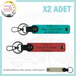 MiaWiki İsim Plaka Kan Grubu Yazılı Motosiklet Anahtarlık, Standart, MH-KAN-MT-8954x2, Nar Çiçeği-Koyu Turkuaz-sütlü kahve, üniseks-yetişkin