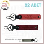 MiaWiki İsim Plaka ve 0 Rh (-) Kan Grubu Anahtarlık, Standart, MH-KAN-MT-10930x2, Nar Çiçeği-Bordo-gri, üniseks-yetişkin