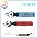 MiaWiki İsim Plaka ve Kan Grubu Kişiye Özel Anahtarlık, Standart, MH-KAN-MT-8941x2, Nar Çiçeği-Gök Mavi-gri, üniseks-yetişkin