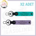 MiaWiki İsim Plaka ve Kan Grubu Motosiklet Anahtarlığı, Standart, MH-KAN-MT-4893x2, Mor Menekşe-Koyu Turkuaz, üniseks-yetişkin