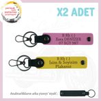 MiaWiki İsim Plaka ve Kan Grubu Motosiklet Anahtarlık, Standart, MH-KAN-MT-9139x2, Sarı-Pembe-siyah, üniseks-yetişkin