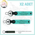 MiaWiki İsim Plaka ve Kan Grubu Motosiklet Anahtarlık, Standart, MH-KAN-MT-9189x2, Turkuaz-yeşil, üniseks-yetişkin