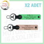 MiaWiki İsim Plaka ve Kan Grubu Özel Tasarım Anahtarlık, Standart, MH-KAN-MT-4565x2, Yavruağzı-Fıstık Yeşil, üniseks-yetişkin