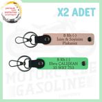 MiaWiki İsim Plaka ve Kan Grubu Özel Tasarım Anahtarlık, Standart, MH-KAN-MT-5165x2, Yavruağzı-Fıstık Yeşil, üniseks-yetişkin