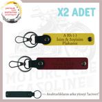 MiaWiki İsim Plaka ve Kan Grubu Özel Üretim Anahtarlık, Standart, MH-KAN-MT-7116x2, Sarı-Bordo-lacivert, üniseks-yetişkin