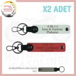 MiaWiki İsim Plaka ve Kan Grubu Yazılı Anahtarlık Set, Standart, MH-KAN-MT-5925x2, Nar Çiçeği-Beyaz-gri, üniseks-yetişkin