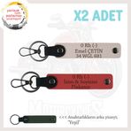 MiaWiki İsim Plaka ve Kan Grubu Yazılı Anahtarlık, Standart, MH-KAN-MT-10981x2, Nar Çiçeği-Pudra-yeşil, üniseks-yetişkin