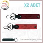 MiaWiki İsim Plaka ve Kan Grubu Yazılı Anahtarlık, Standart, MH-KAN-MT-8931x2, Nar Çiçeği-Bordo-lacivert, üniseks-yetişkin