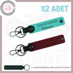 MiaWiki İsim Plaka Yazılı Kişiye Özel 2'li Anahtarlık, Standart, MH-KAN-MT-12176x2, Turkuaz-Bordo-lacivert, üniseks-yetişkin