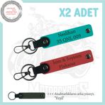 MiaWiki İsim & Plaka Yazılı Motorcu Anahtarlığı, Standart, MH-KAN-MT-11955x2, Nar Çiçeği-Koyu Turkuaz-yeşil, üniseks-yetişkin