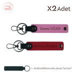 MiaWiki İsim & Soyisim Kişiselleştirilmiş 2'li Anahtarlık, Standart, MH-KAN-1598x2, Kırmızı-Pembe-Lacivert, üniseks-yetişkin