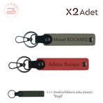 MiaWiki İsim & Soyisim Kişiselleştirilmiş 2'li Anahtarlık, Standart, MH-KAN-1760x2, Nar Çiçeği-Kül Gri-Yeşil, üniseks-yetişkin