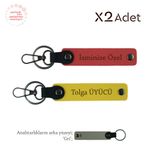 MiaWiki İsim & Soyisim Kişiselleştirilmiş 2'li Anahtarlık, Standart, MH-KAN-1782x2, Nar Çiçeği-Sarı-Gri, üniseks-yetişkin