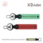 MiaWiki İsim & Soyisim Kişiselleştirilmiş 2'li Anahtarlık, Standart, MH-KAN-1818x2, Nar Çiçeği-Yeşil-Sütlü Kahve, üniseks-yetişkin
