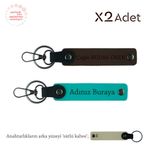 MiaWiki İsim & Soyisim Yazılı 2'li Anahtarlık Hediye Set, Standart, MH-KAN-1449x2, Koyu Turkuaz-Koyu Kahve-Sütlü Kahve, üniseks-yetişkin