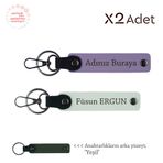 MiaWiki İsim & Soyisimli Kişisel 2'li Anahtarlık, Standart, MH-KAN-1644x2, Mor Menekşe-Beyaz-Yeşil, üniseks-yetişkin