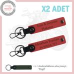 MiaWiki İsim Ve Plaka Yazılı 2'li Anahtarlık Motor, Standart, MH-KAN-MT-12014x2, Nar Çiçeği-yeşil, üniseks-yetişkin