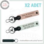 MiaWiki İsim Ve Plaka Yazılı 2'li Anahtarlık Motor, Standart, MH-KAN-MT-12196x2, Yavruağzı-Beyaz-lacivert, üniseks-yetişkin