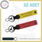 MiaWiki İsim Ve Plaka Yazılı Anahtarlık x2'li, Standart, MH-KAN-MT-11983x2, Nar Çiçeği-Sarı-lacivert, üniseks-yetişkin