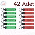 MiaWiki İsim Yazılabilir Deri Hediyelik Anahtarlık, Standart, MH-KAN9057X42, Fıstık Yeşili & Nar Çiçeği, üniseks-yetişkin