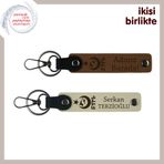 MiaWiki İsim Yazılı 2'li Anahtarlık Hediye Set, Standart, MH-KAN-33189x2, açık kahve-sütlü kahve, üniseks-yetişkin