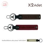 MiaWiki İsim Yazılı 2'li Anahtarlık Hediye Seti, Standart, MH-KAN-1383x2, Koyu Kahve-Bordo-Sütlü Kahve, üniseks-yetişkin