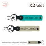 MiaWiki İsim Yazılı 2'li Anahtarlık Hediye Seti, Standart, MH-KAN-1467x2, Koyu Turkuaz-Sütlü Kahve-Sütlü Kahve, üniseks-yetişkin