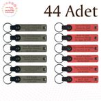 MiaWiki İsimler Yazılı Hatıra Anahtarlık 44'lü Set, 44'lü Set, MH-KAN9087X44, Kül Gri & Nar Çiçeği, üniseks-yetişkin