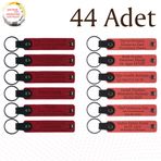 MiaWiki İsimler Yazılı Hatıra Anahtarlık Mor Lacivert, 44'lü Set, MH-KAN9095X44, Kırmızı & Nar Çiçeği, üniseks-yetişkin