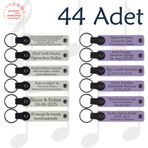 MiaWiki İsimler Yazılı Hatıra Anahtarlık Mor Lacivert, Standart, MH-KAN9044X44, Beyaz & Mor Menekşe, kadın