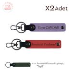 MiaWiki İsimli & Soyisimli 2'li Anahtarlık Seti, Standart, MH-KAN-1771x2, Nar Çiçeği-Mor Menekşe-Yeşil, üniseks-yetişkin