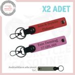 MiaWiki İsimli ve Plakalı Motorcu Anahtarlık Seti, Standart, MH-KAN-MT-11972x2, Nar Çiçeği-Pembe-gri, üniseks-yetişkin