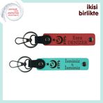 MiaWiki İsme Özel Anahtarlık Takımı Ayyıldız Kurt, Standart, MH-KAN-33388x2, nar çiçeği-turkuaz, üniseks-yetişkin