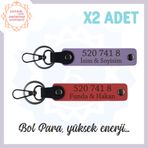 MiaWiki İsminize Özel Enerji Manevi Huzur Anahtarlık Set, Standart, MH-KAN5122x2, Nar Çiçeği-Mor Menekşe, üniseks-yetişkin