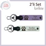 MiaWiki Kalp Pati Anahtarlık Seti Lila Beyaz, Standart, MH-KAN-36899x2, mor menekşe-beyaz, üniseks-yetişkin