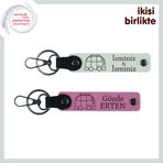 MiaWiki Karavan Motifli İsim Yazılabilir Anahtarlık Seti, Standart, MH-KAN-34943x2, beyaz-pembe, üniseks-yetişkin