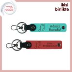 MiaWiki Kişisel Deri Anahtarlık Takımı Turkuaz-Nar Çiçeği, Standart, MH-KAN-35943x2, turkuaz-nar çiçeği, üniseks-yetişkin
