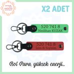 MiaWiki Kişisel Enerji Denge Getiren Anahtarlık, Standart, MH-KAN5116x2, Nar Çiçeği-Fıstık Yeşil, üniseks-yetişkin