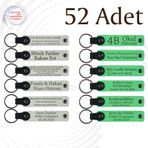 MiaWiki Kişisel Mesajlı Deri Hediyelik Anahtarlık, Standart, MH-KAN9039X52, Beyaz & Fıstık Yeşili, üniseks-yetişkin