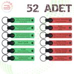 MiaWiki Kişisel Mesajlı Deri Hediyelik Anahtarlık, Standart, MH-KAN9057X52, Fıstık Yeşili & Nar Çiçeği, üniseks-yetişkin