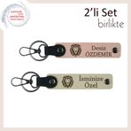 MiaWiki Kişisel Yazılı Anahtarlık Kaplan Temalı, Standart, MH-KAN-38536x2, yavru ağzı-sütlü kahve, erkek